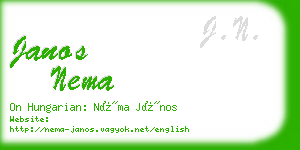 janos nema business card